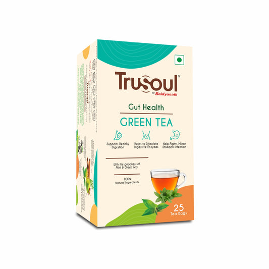 TruSoul Natural Herbal Gut Health Green Tea- 25 bags